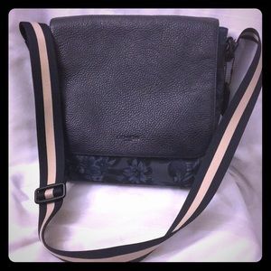 Coach Navy and Hawaiian Floral Print Crossbody